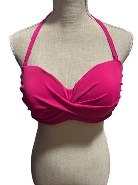 VICTORIA'S SECRET SWIM Twist Push-Up Bikini Top Hot Pink Size 36DD